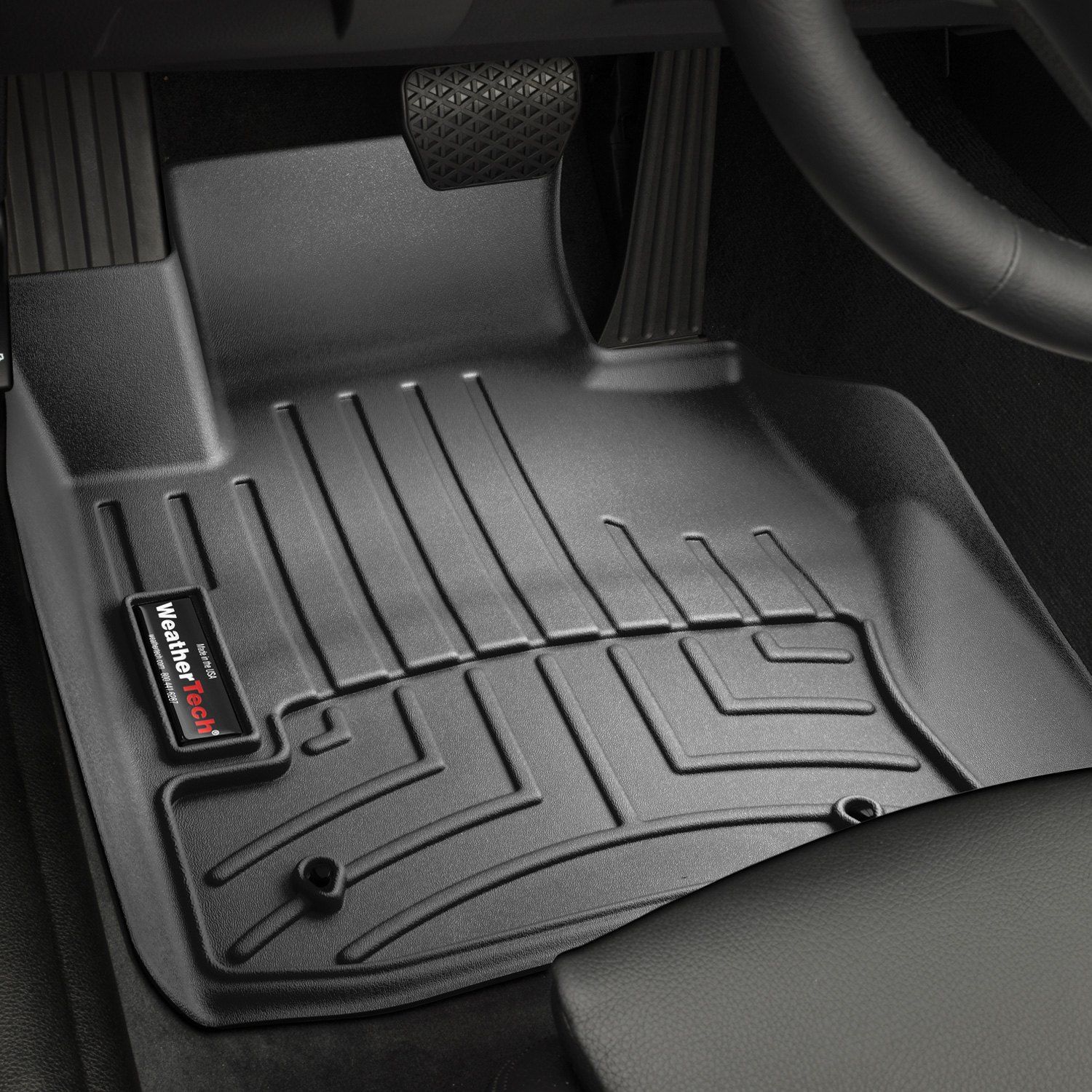 Weathertech® • 445701 • FloorLiner • Molded Floor Liners • Black • First Row