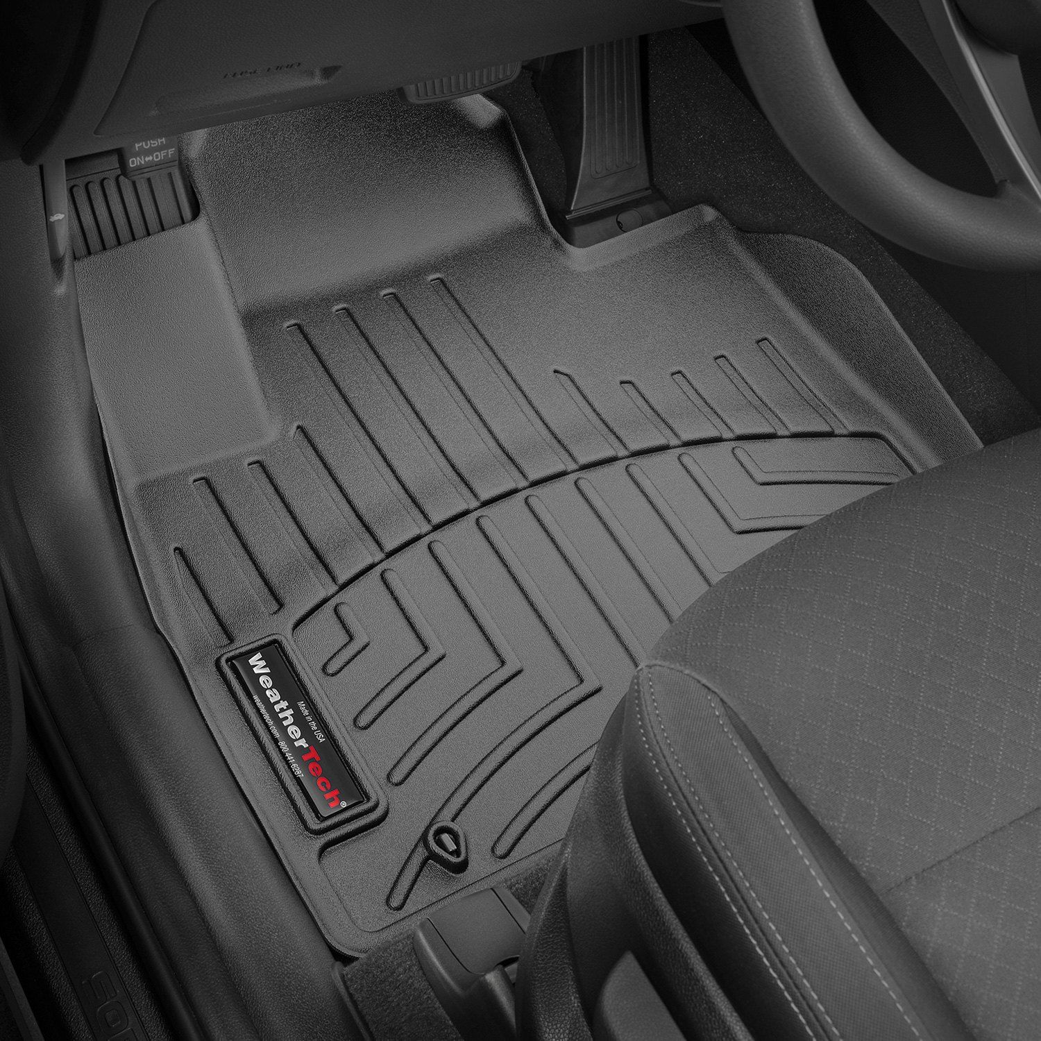 Weathertech® • 447701 • FloorLiner • Molded Floor Liners • Black • First Row