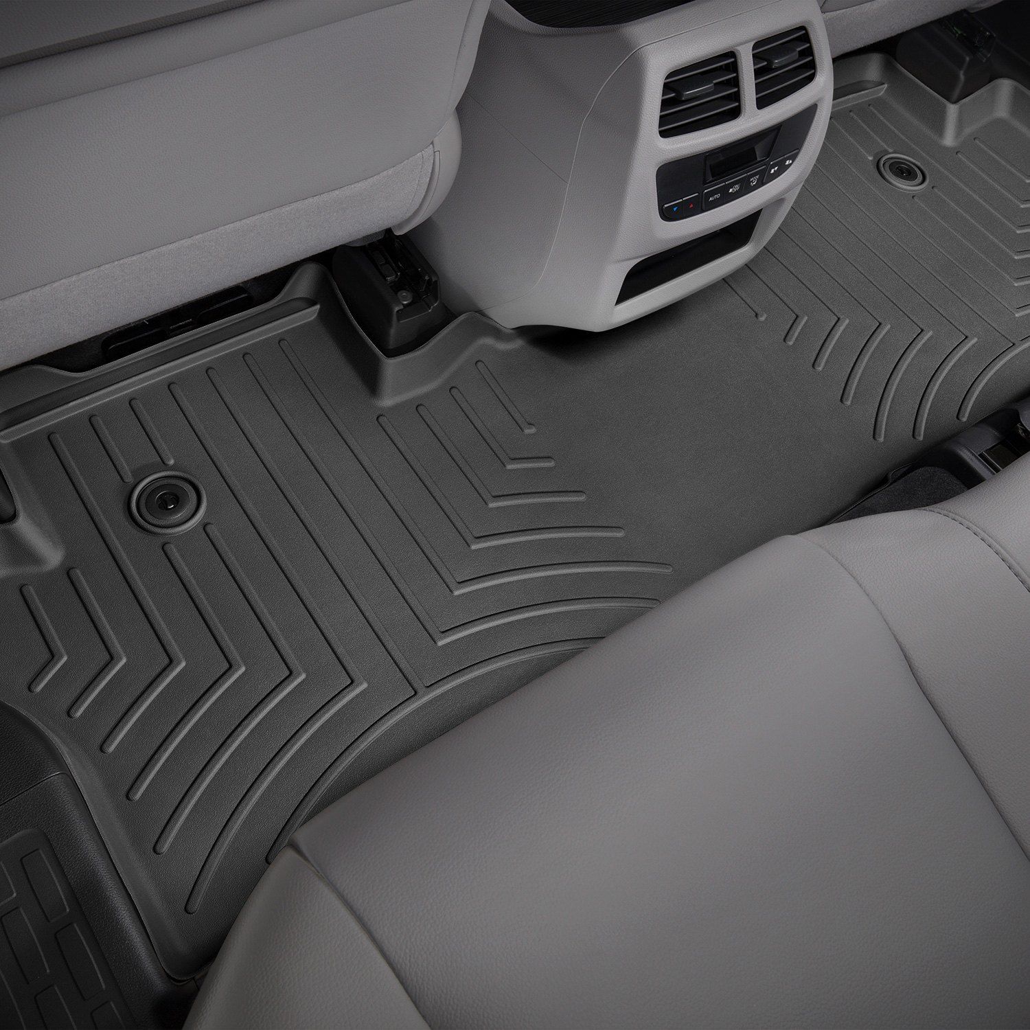 Weathertech® • 448392 • FloorLiner • Molded Floor Liners • Black • Second Row • Honda Pilot (8 Pass.) 16-22 / Passport 19-23