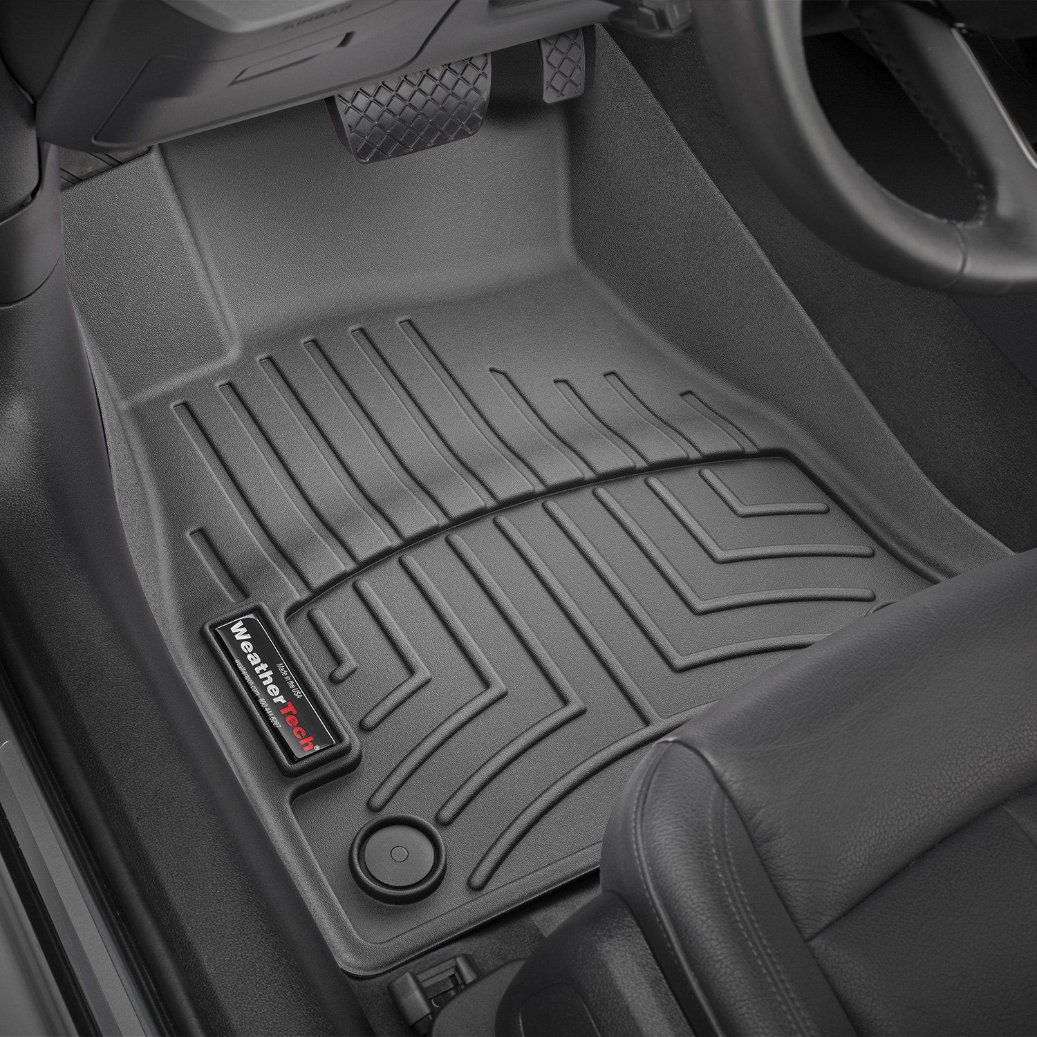 Weathertech® • 449371 • FloorLiner • Molded Floor Liners • Black • First Row • Audi A4 17-23 / A5, S4, S5 18-23