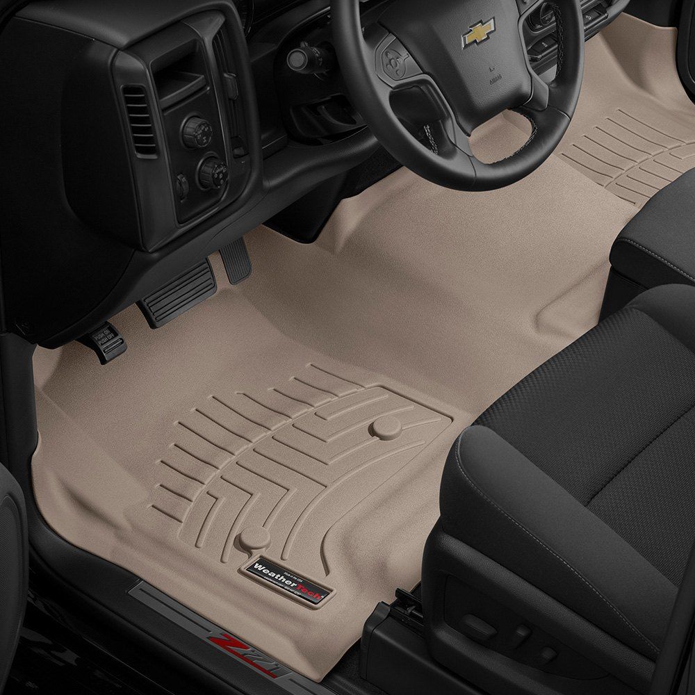 Weathertech® • 4510281 • FloorLiner • Molded Floor Liners • Tan • First Row • Ford F-250 Super Duty 17-22