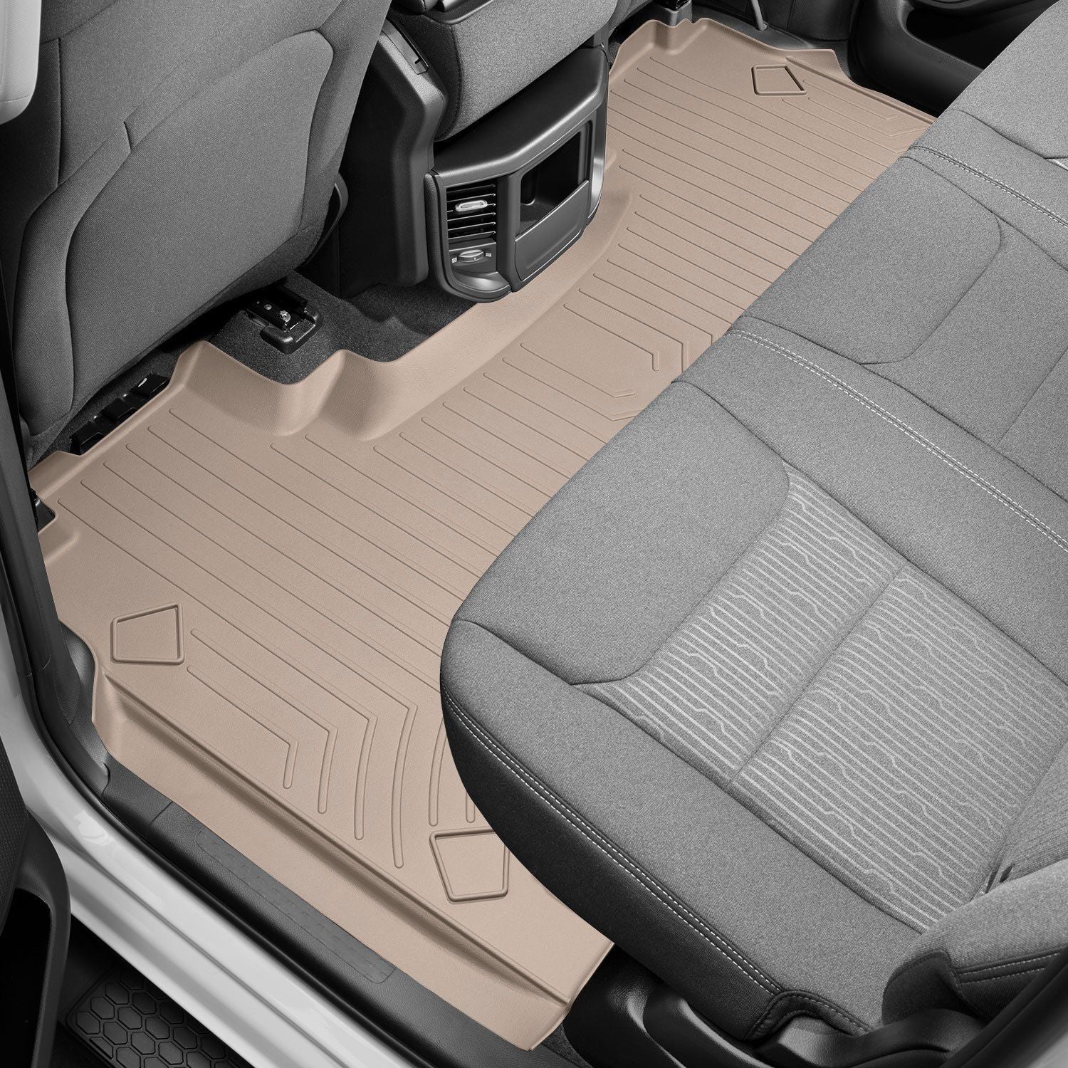 Weathertech® • 4514283 • FloorLiner • Molded Floor Liners • Tan • Second Row • Ram 1500 19-22