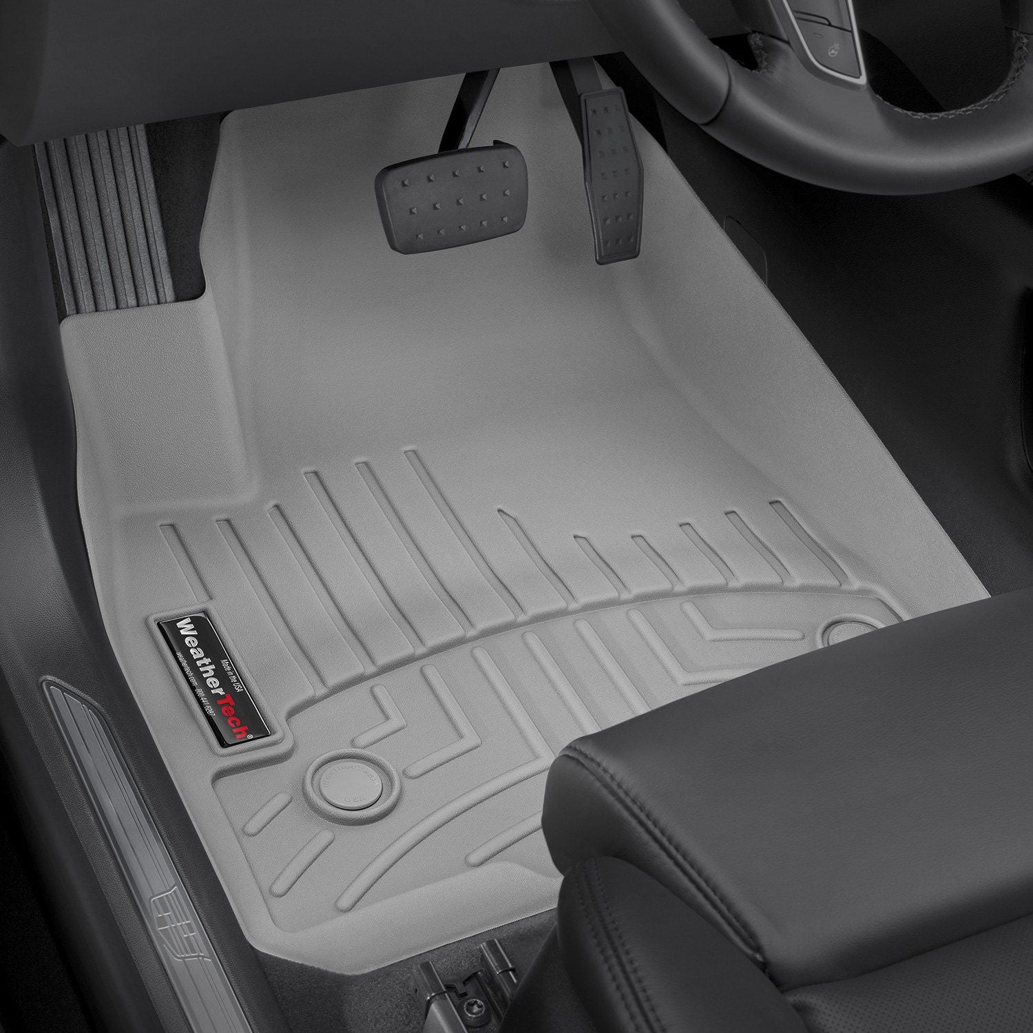 Weathertech® • 469551 • FloorLiner • Molded Floor Liners • Grey • First Row • Cadillac XT5 17-22