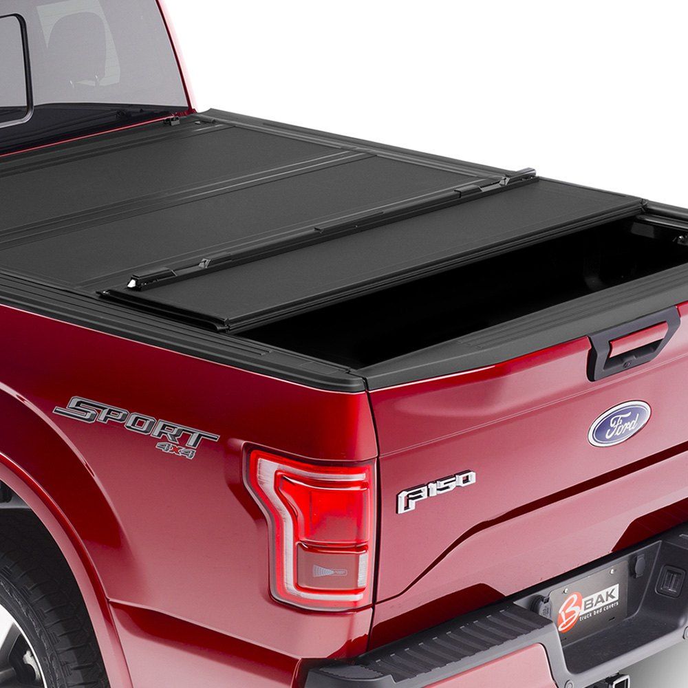 BAK® • 448441 • BakFlip MX4 • Premium Folding Tonneau Cover • Toyota Tundra 6'5" 22-23 without Trail Special Edition Storage Boxes and with ou without Deck Rail System